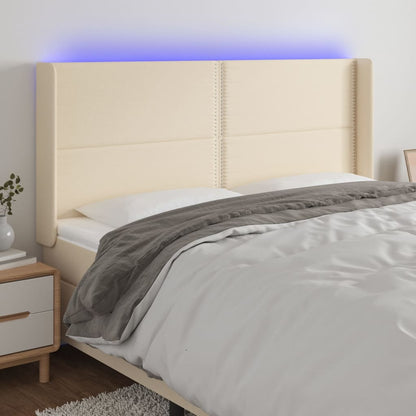 Sengegavl Med LED-lys Stof - Variant 3123927