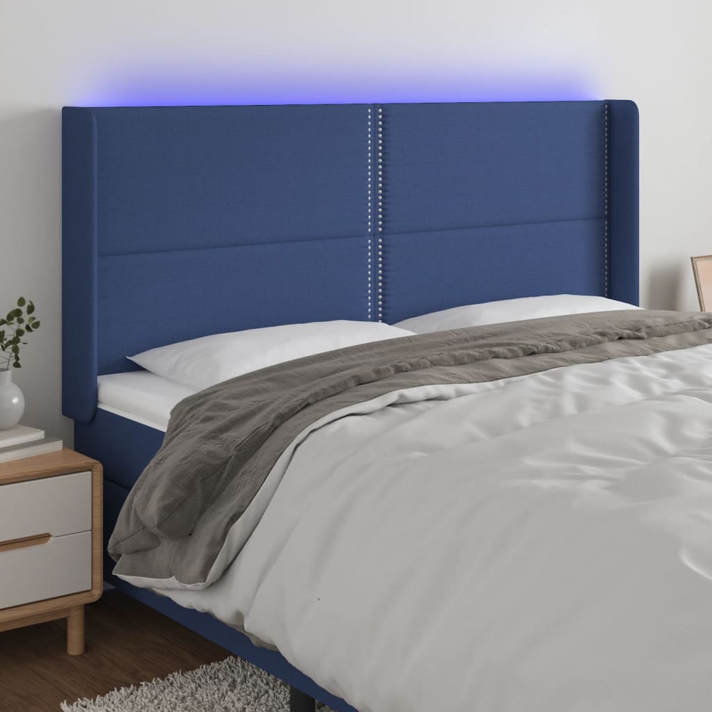 Sengegavl Med LED-lys Stof - Variant 3123928