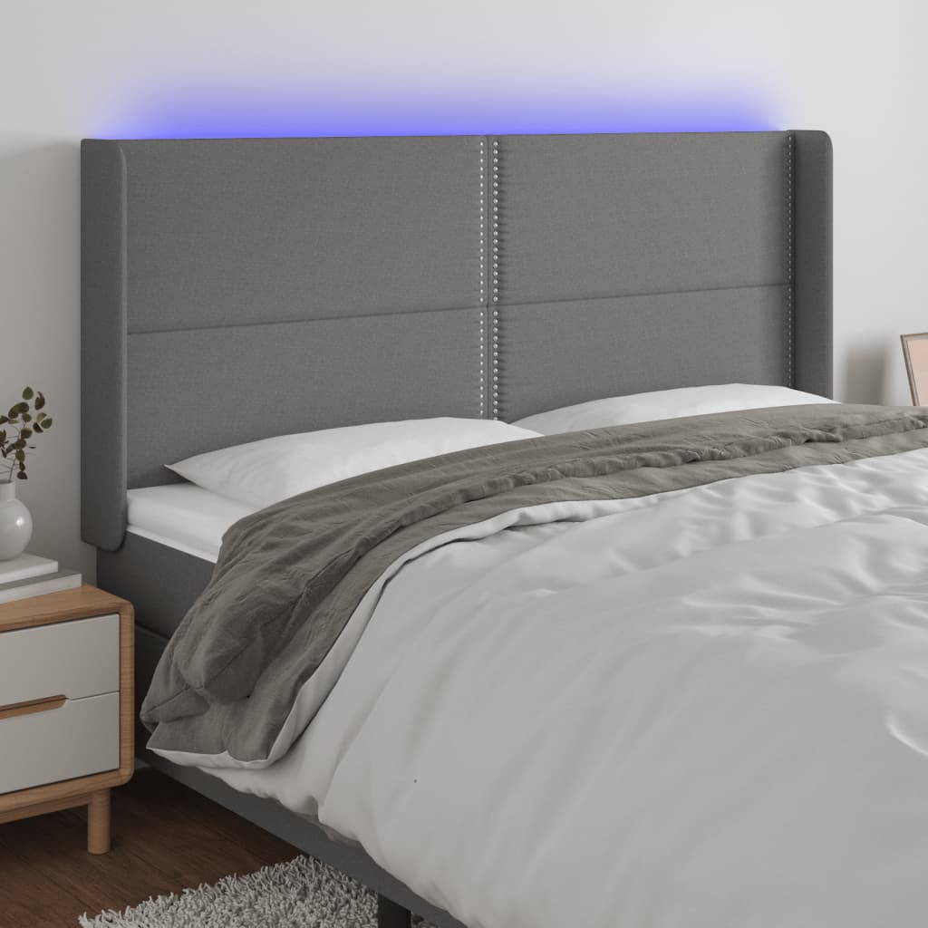 Sengegavl Med LED-lys Stof - Variant 3123931