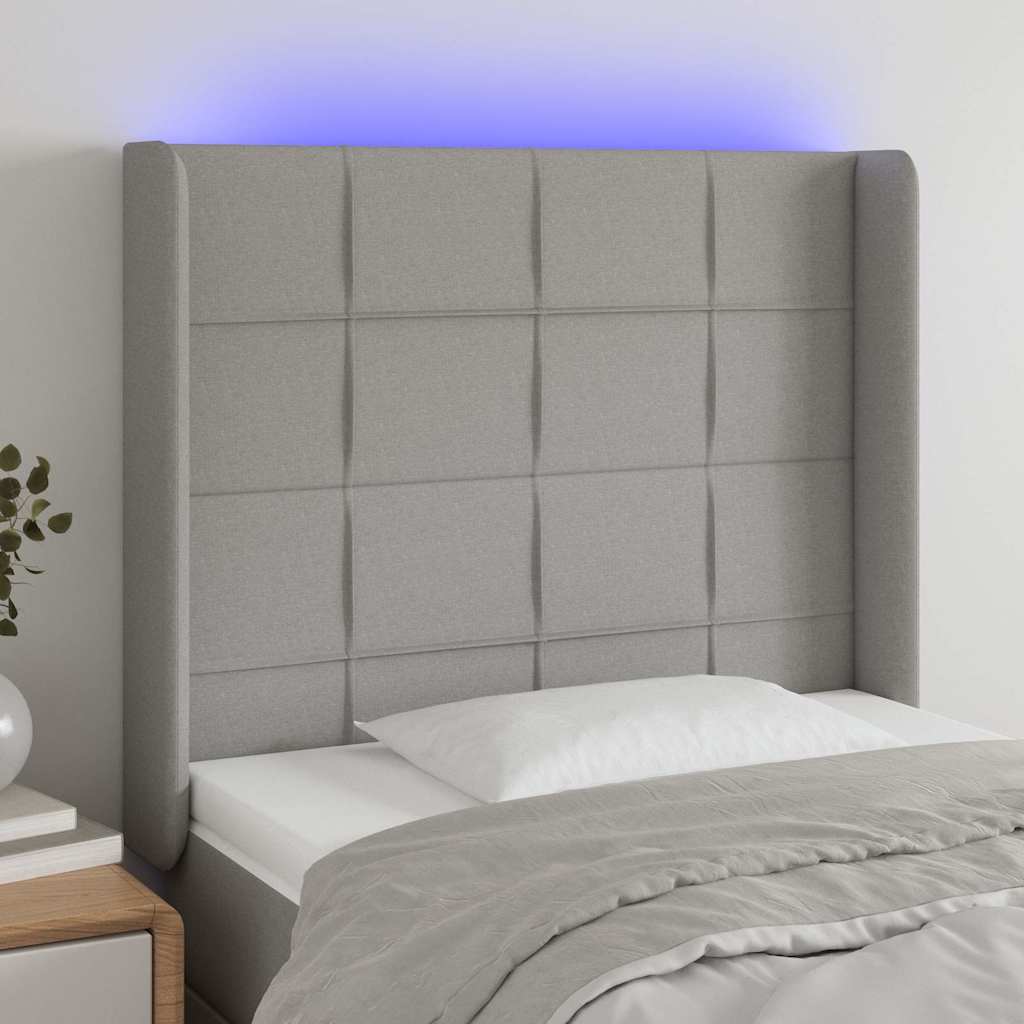 Sengegavl Med LED-lys Stof - Variant 3124022