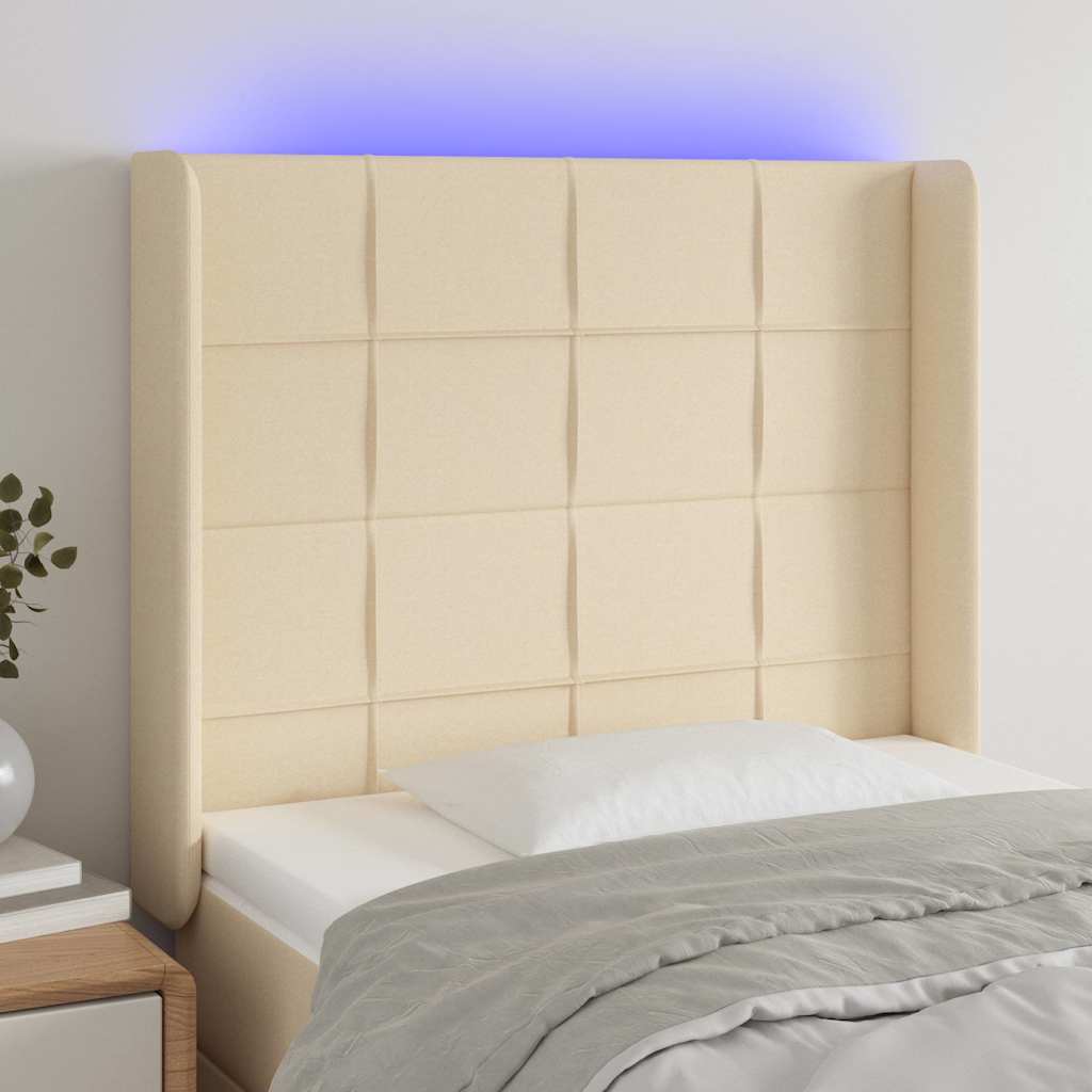 Sengegavl Med LED-lys Stof - Variant 3124027