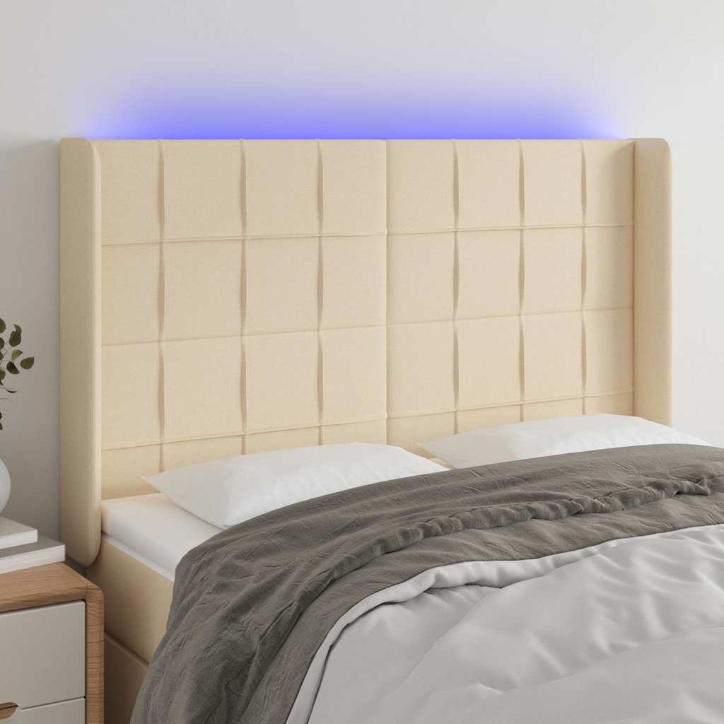 Sengegavl Med LED-lys Stof - Variant 3124051