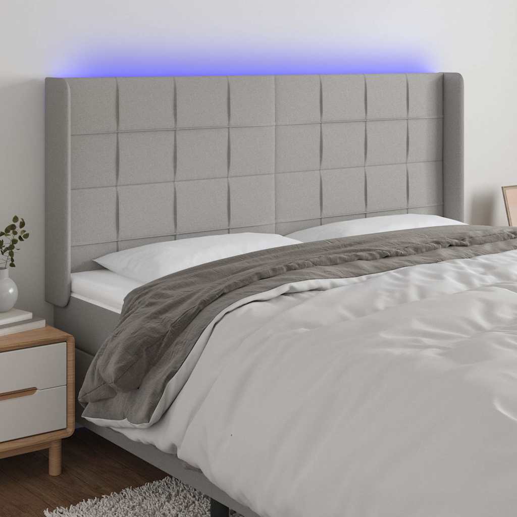 Sengegavl Med LED-lys Stof - Variant 3124062