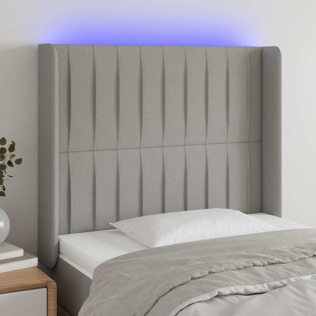 Sengegavl Med LED-lys Stof - Variant 3124276