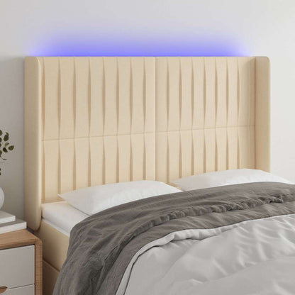 Sengegavl Med LED-lys Stof - Variant 3124289