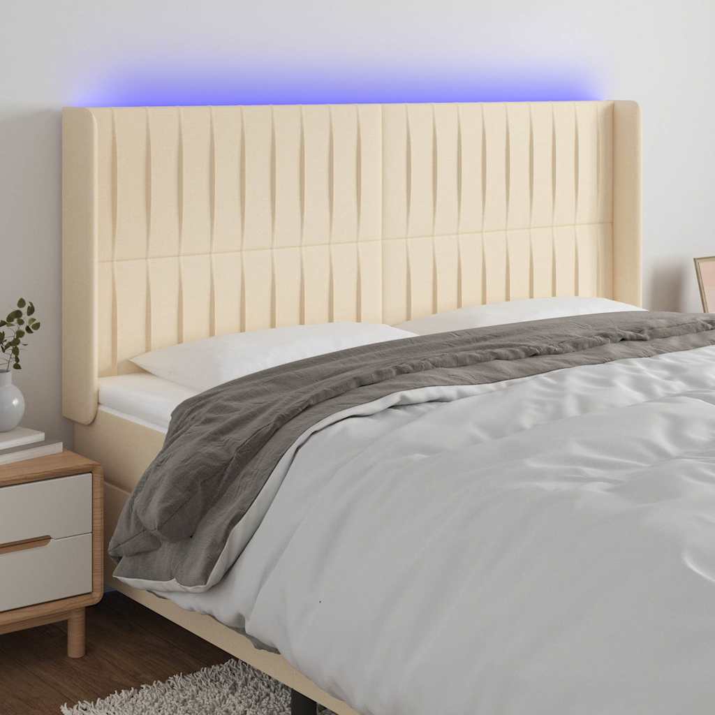 Sengegavl Med LED-lys Stof - Variant 3124313