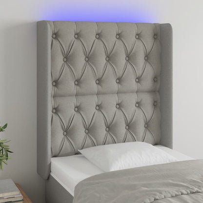 Sengegavl Med LED-lys Stof - Variant 3124358
