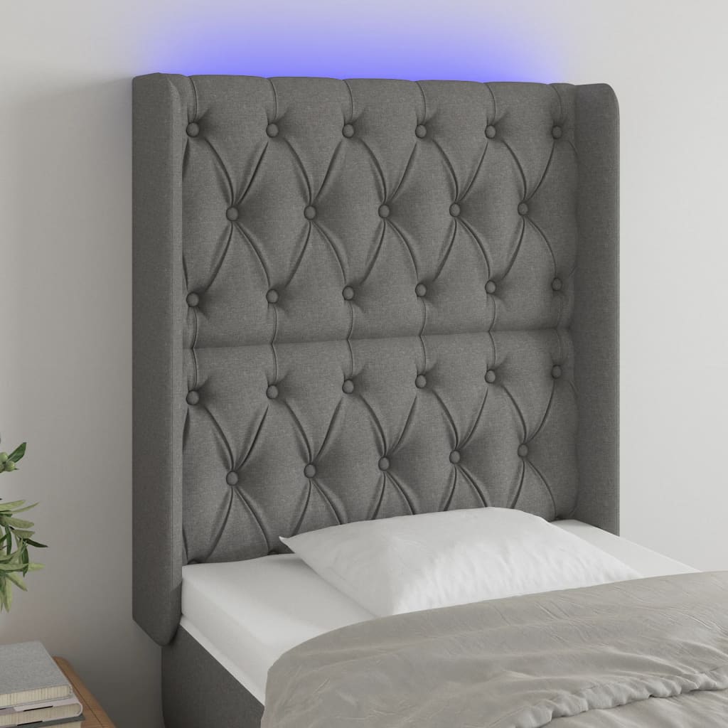 Sengegavl Med LED-lys Stof - Variant 3124359