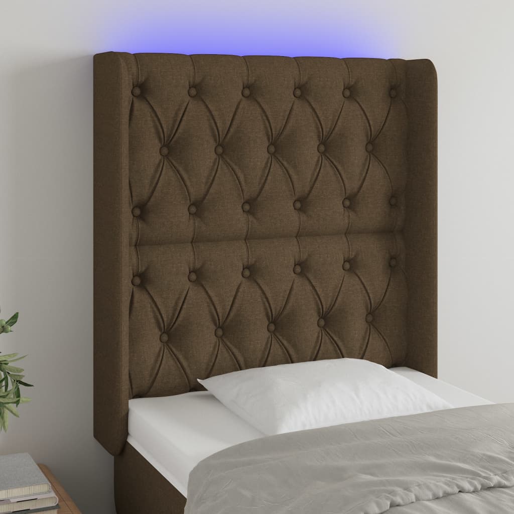 Sengegavl Med LED-lys Stof - Variant 3124361