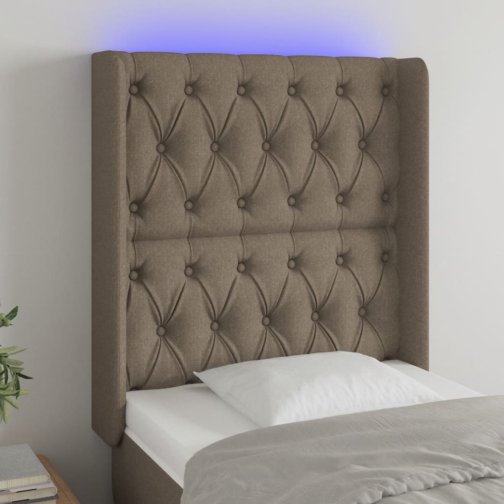 Sengegavl Med LED-lys Stof - Variant 3124362