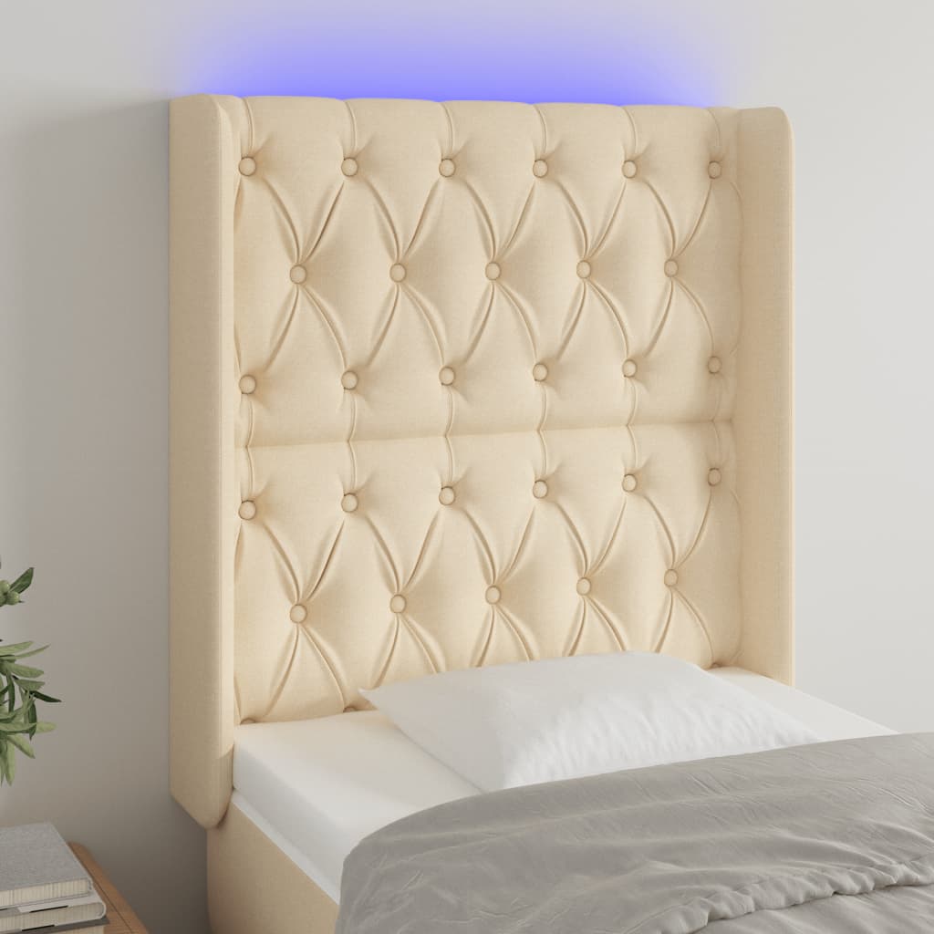Sengegavl Med LED-lys Stof - Variant 3124363