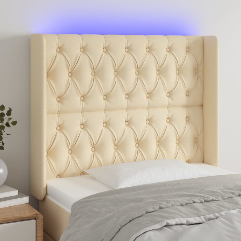 Sengegavl Med LED-lys Stof - Variant 3124371