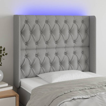 Sengegavl Med LED-lys Stof - Variant 3124374