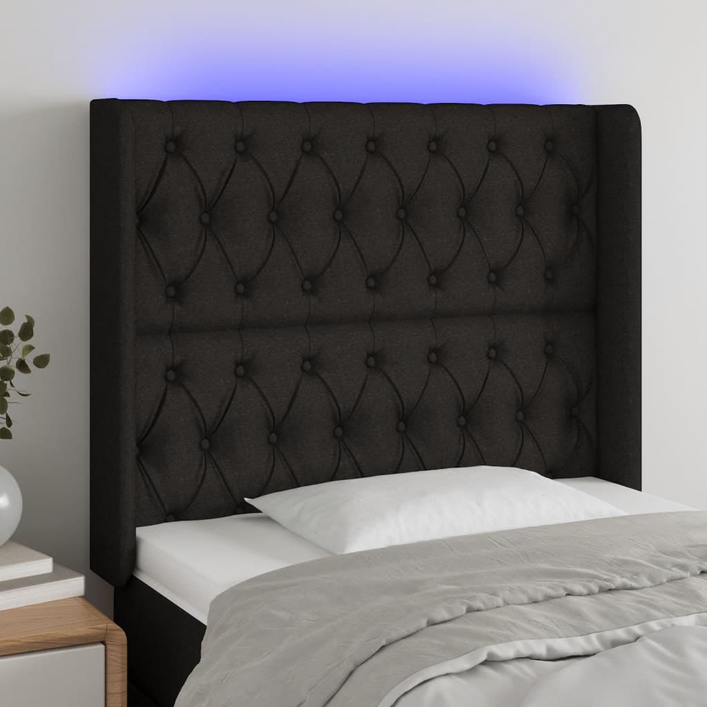 Sengegavl Med LED-lys Stof - Variant 3124376