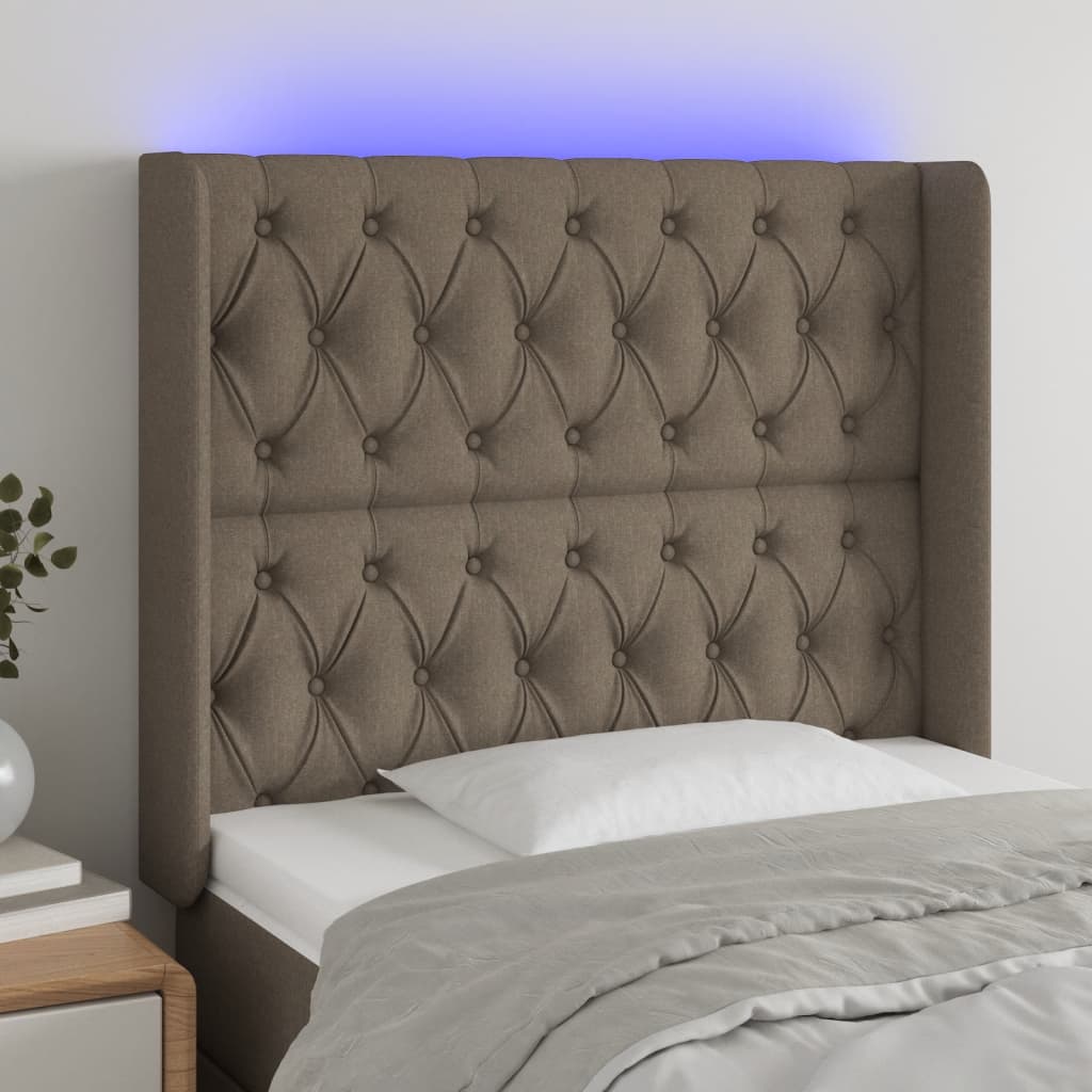 Sengegavl Med LED-lys Stof - Variant 3124378