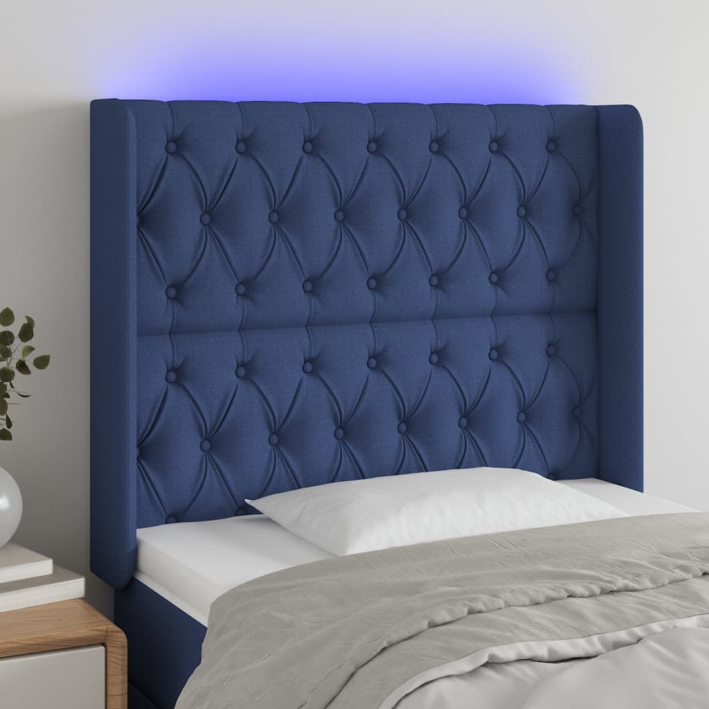 Sengegavl Med LED-lys Stof - Variant 3124380