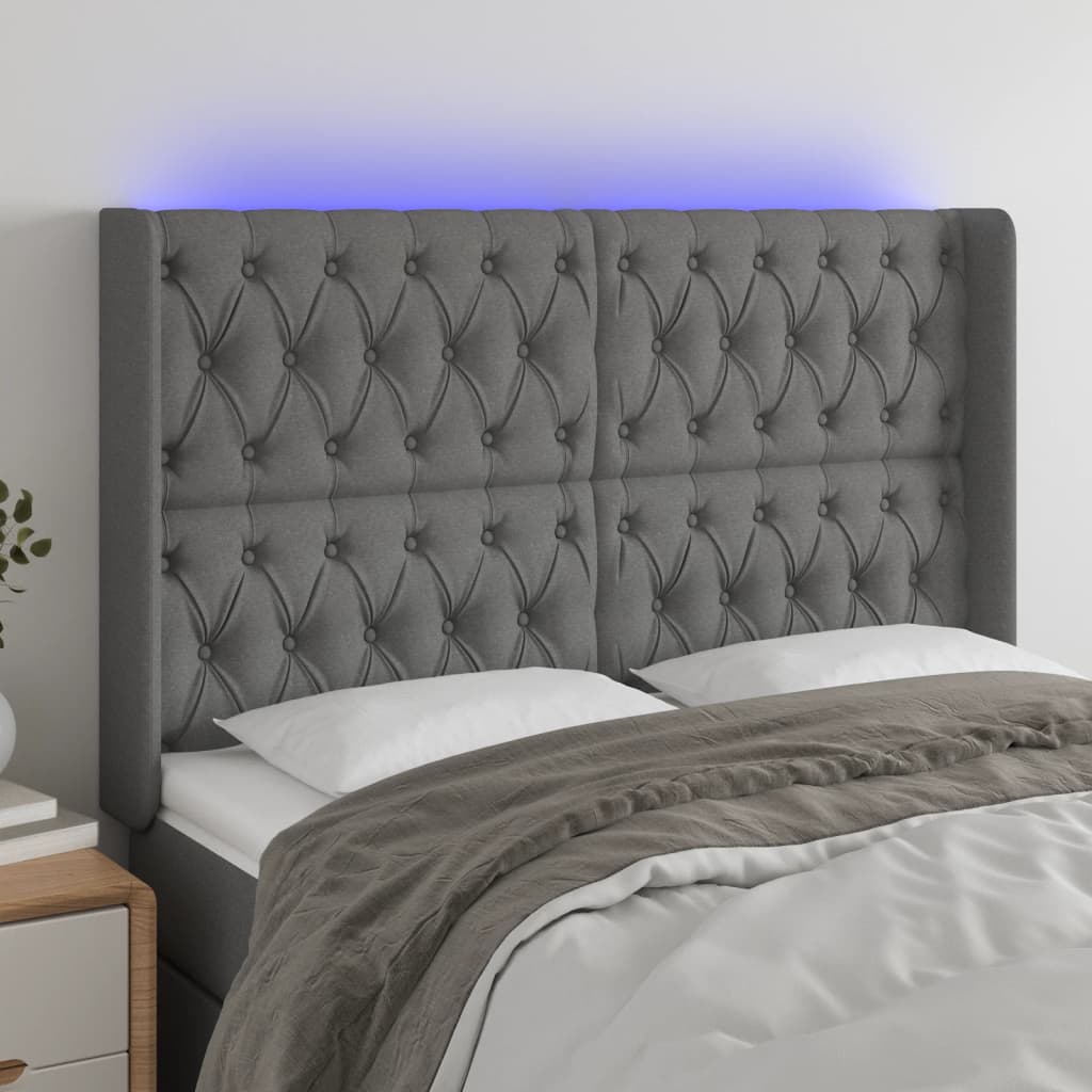 Sengegavl Med LED-lys Stof - Variant 3124383