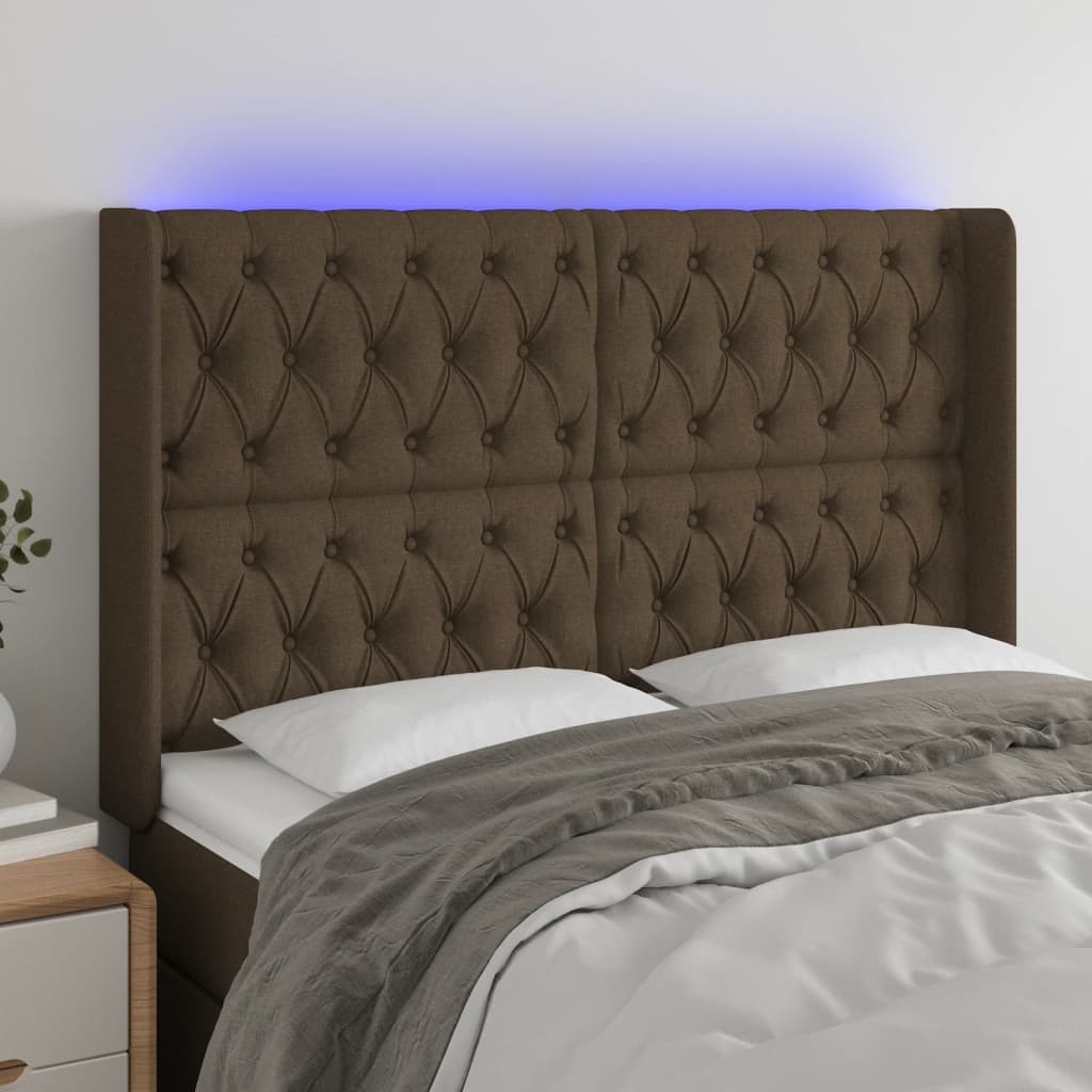 Sengegavl Med LED-lys Stof - Variant 3124385