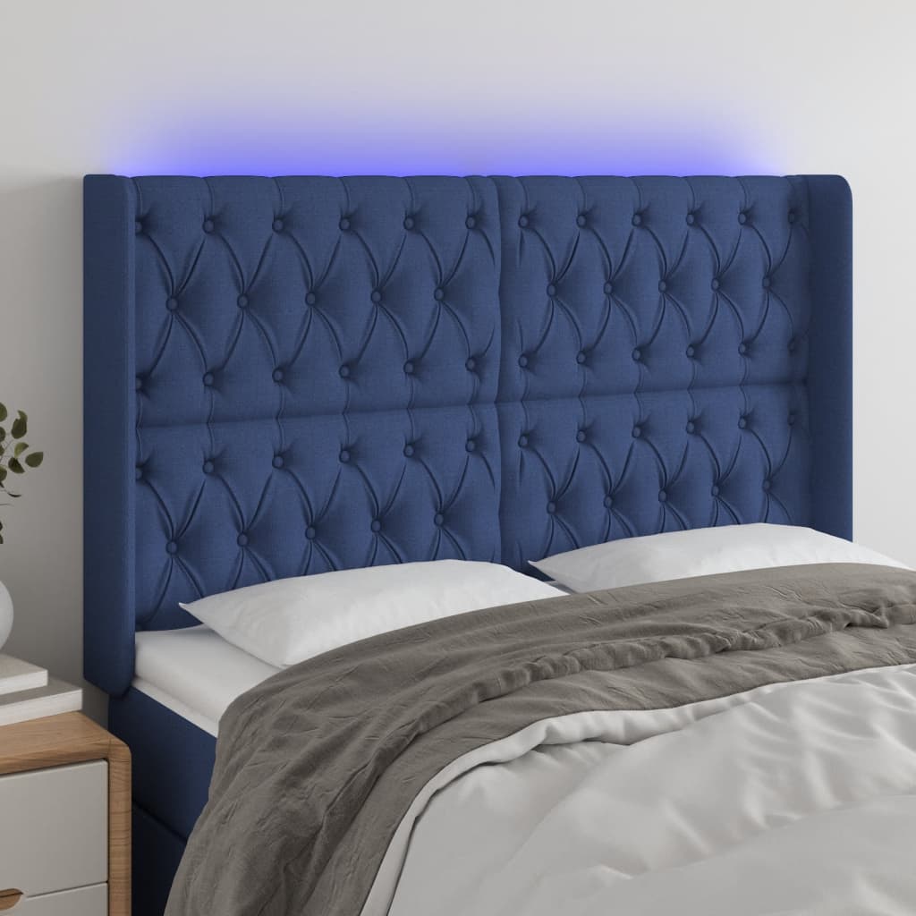 Sengegavl Med LED-lys Stof - Variant 3124388