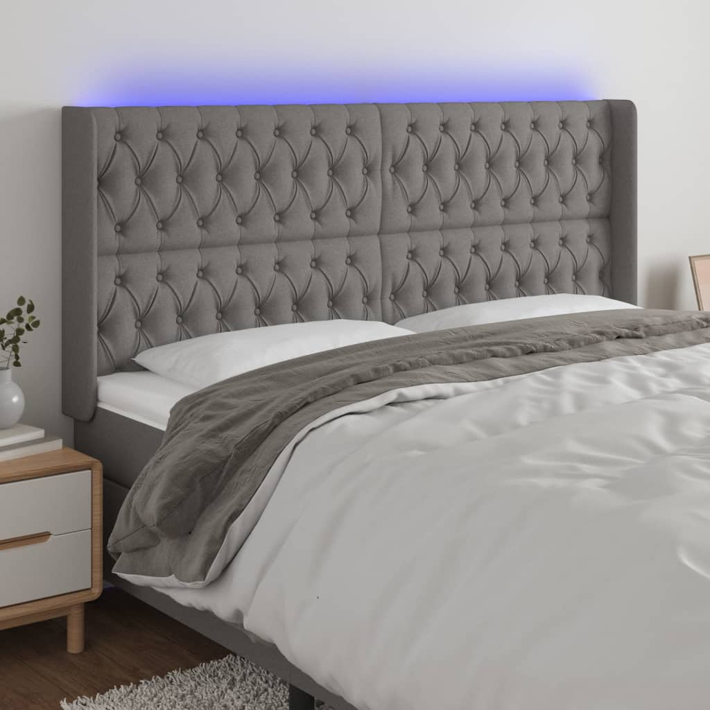 Sengegavl Med LED-lys Stof - Variant 3124399