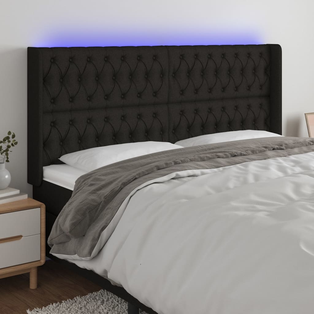 Sengegavl Med LED-lys Stof - Variant 3124400