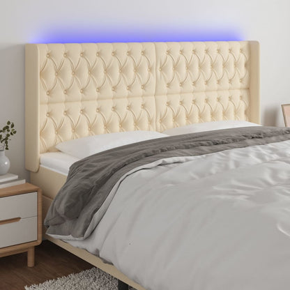 Sengegavl Med LED-lys Stof - Variant 3124403