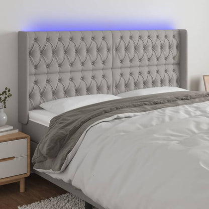 Sengegavl Med LED-lys Stof - Variant 3124406