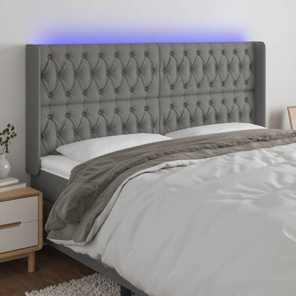 Sengegavl Med LED-lys Stof - Variant 3124407