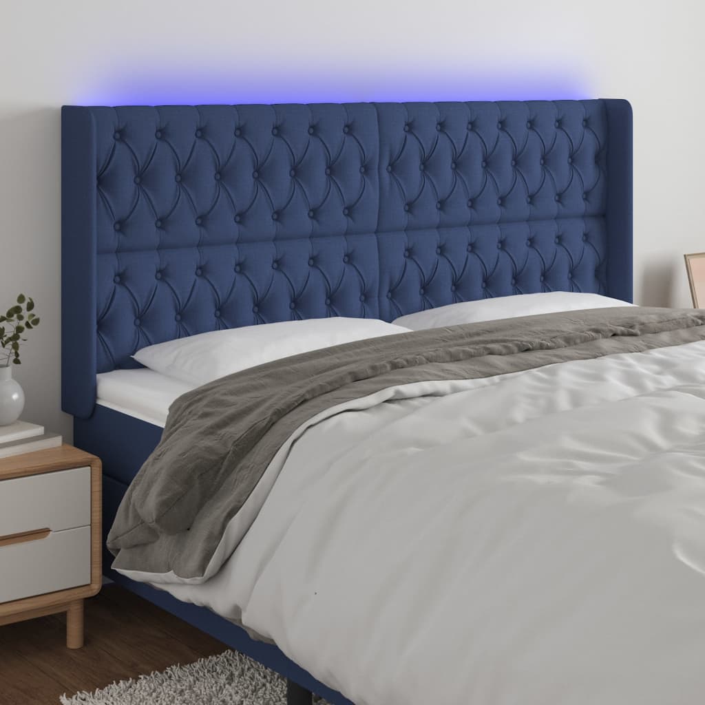 Sengegavl Med LED-lys Stof - Variant 3124412