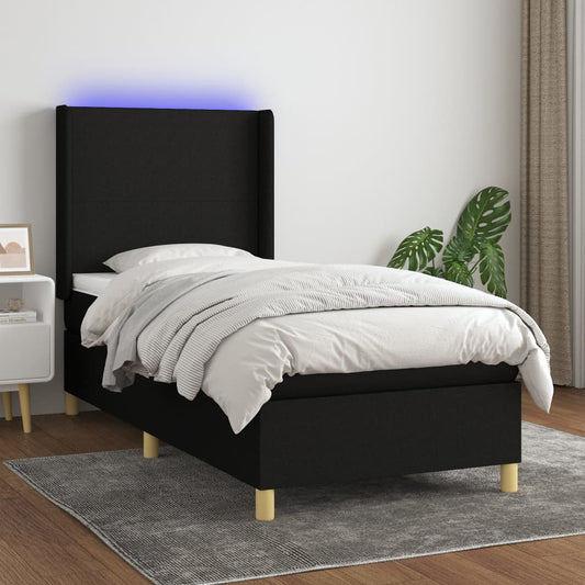 Kontinentalseng Med Led-Lys Stof Sort