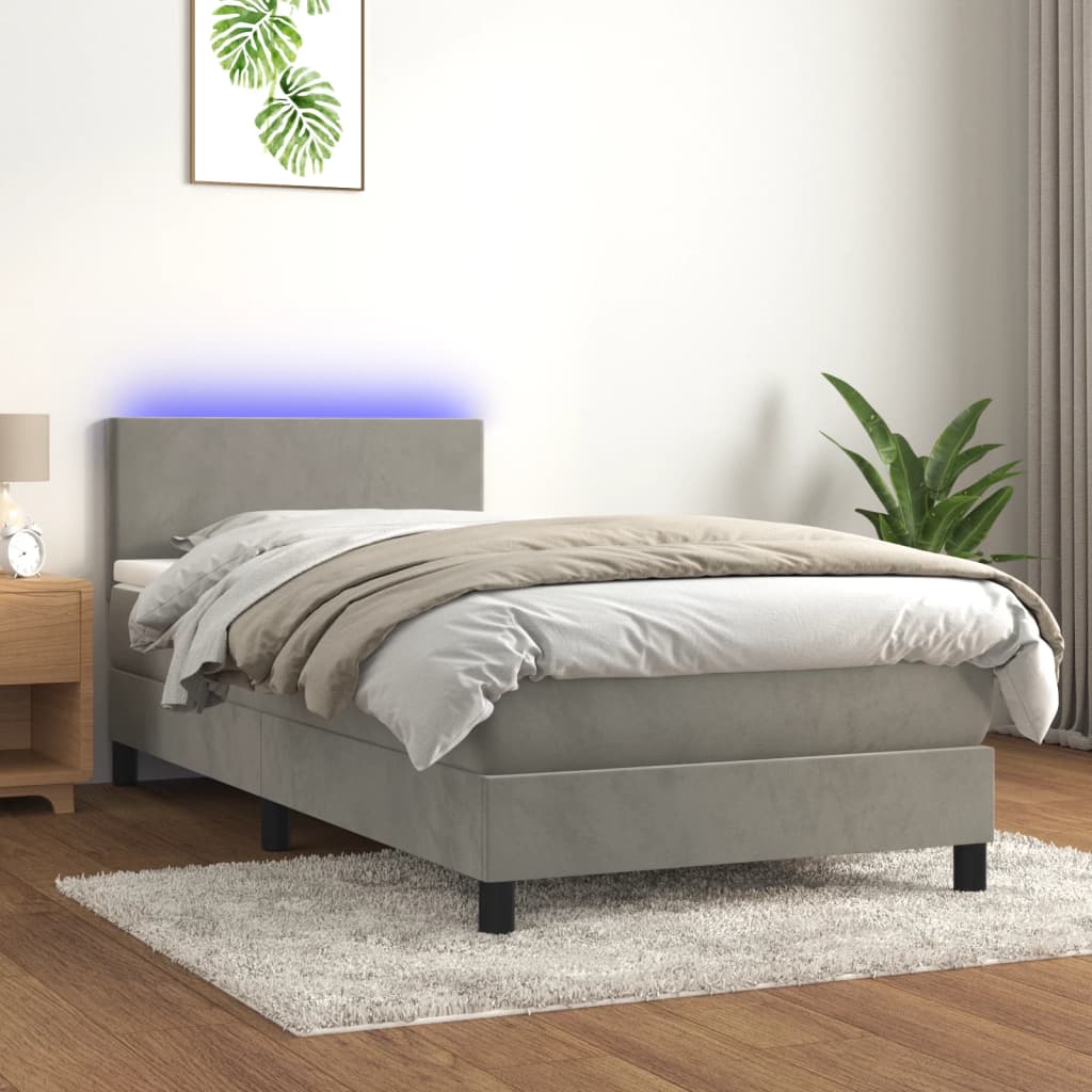Kontinentalseng Med Led-lys Velour