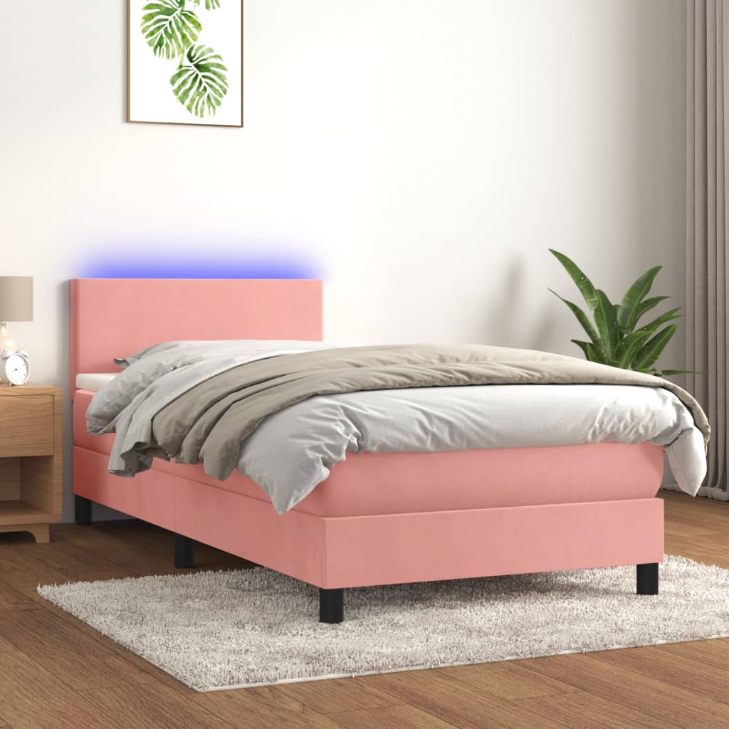 Kontinentalseng Med Madras Velour Lyserød variant