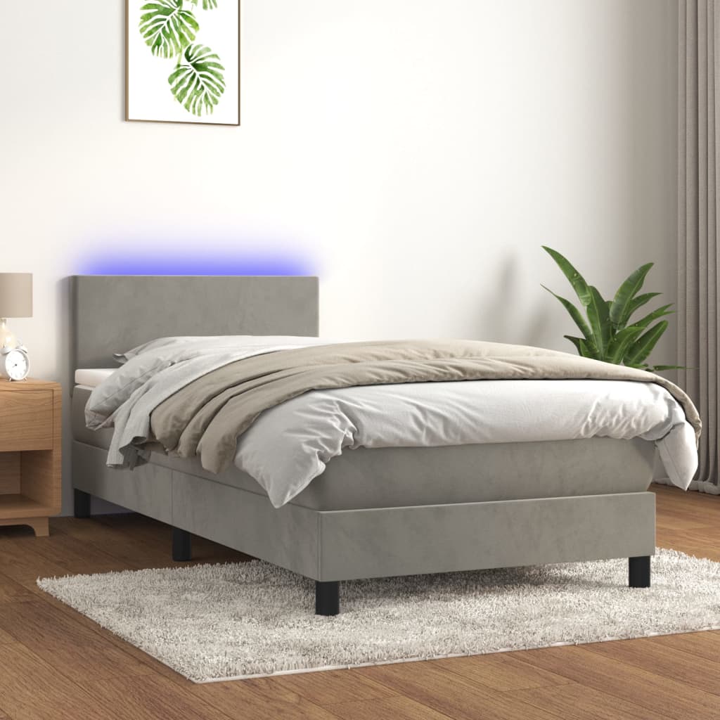 Kontinentalseng Med Led-lys Velour
