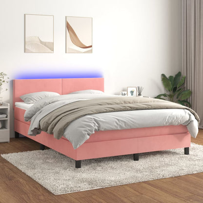 Kontinentalseng Med Madras Velour Lyserød variant