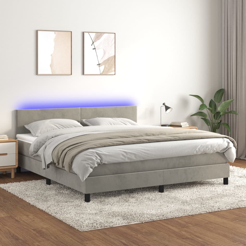 Kontinentalseng Med Led-lys Velour