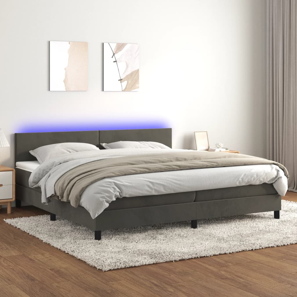 Kontinentalseng Med Led-lys Velour