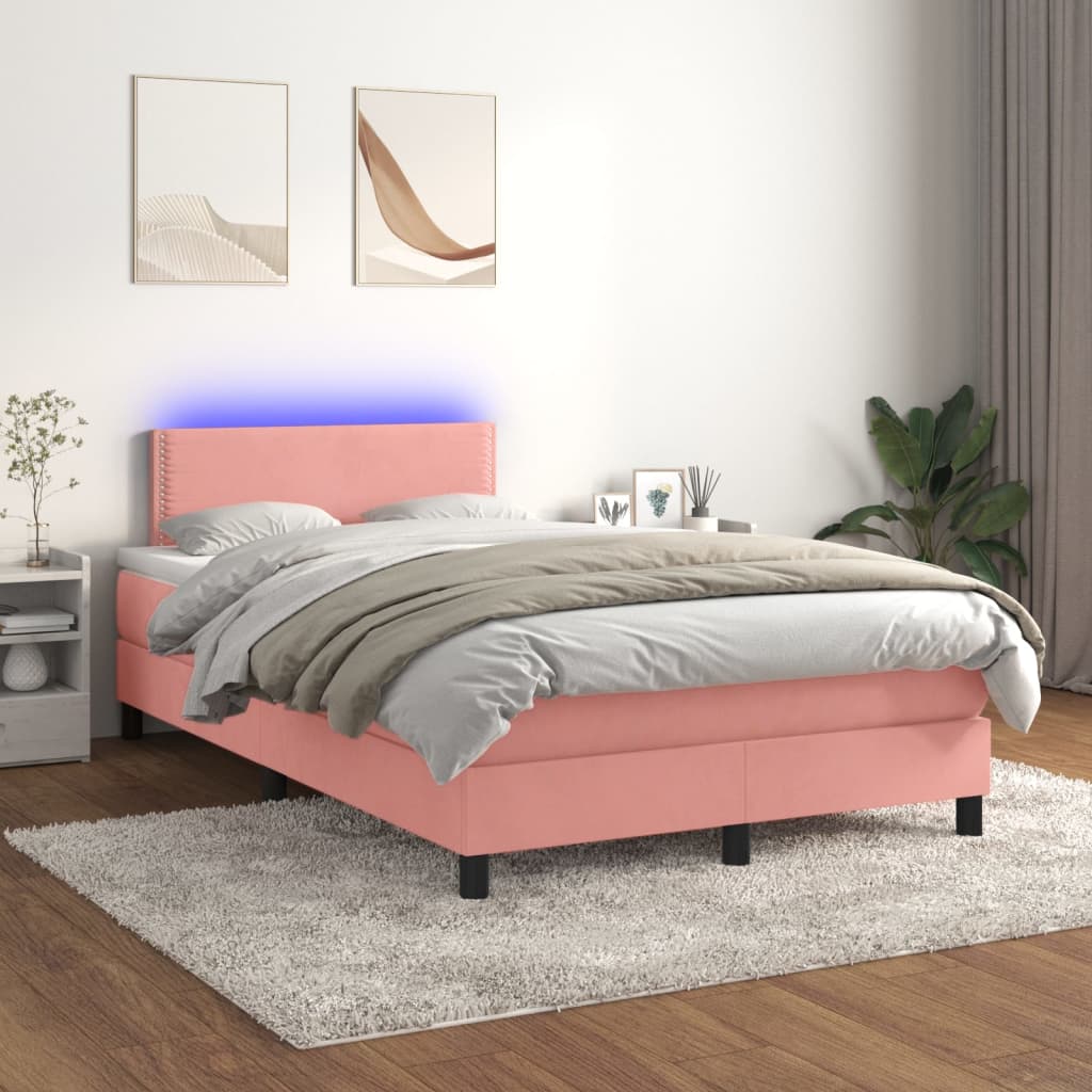 Kontinentalseng Med Madras Velour Lyserød variant