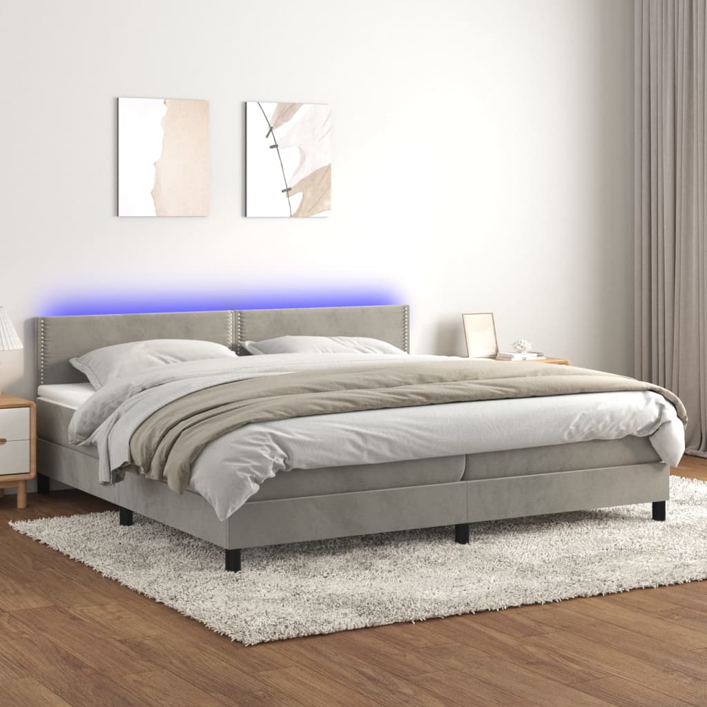Kontinentalseng Med Led-lys Velour