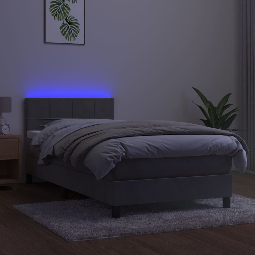 Kontinentalseng Med Led-lys Velour - Billede 3