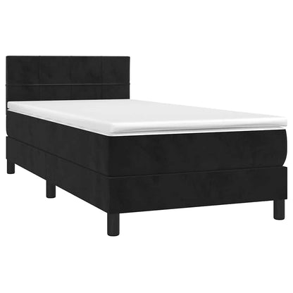 Kontinentalseng Med Led-lys 80x200 Velour - Billede 4