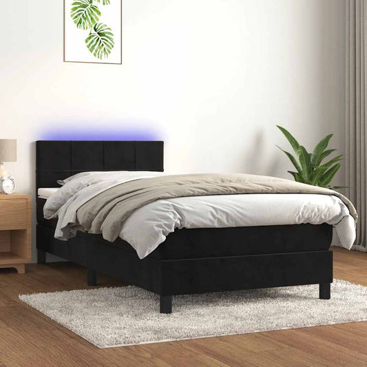 Kontinentalseng Med Led-lys 80x200 Velour - Hovedbillede