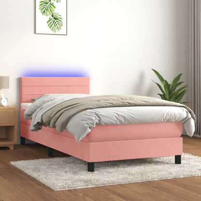 Kontinentalseng Med Led-lys 80x200 Velour