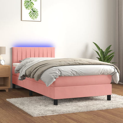 Kontinentalseng Med Madras Velour Lyserød variant