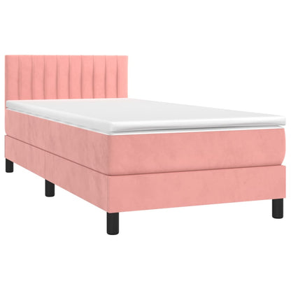 Kontinentalseng Med Madras Velour Lyserød