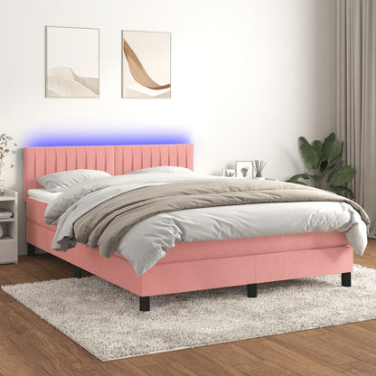 Kontinentalseng Med Madras Velour Lyserød variant