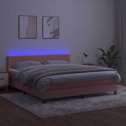 Kontinentalseng Med Madras Velour Lyserød