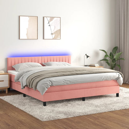 Kontinentalseng Med Madras Velour Lyserød variant