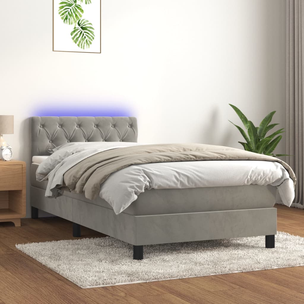 Kontinentalseng Med Led-lys Velour