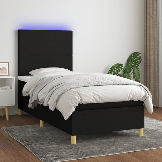 Kontinentalseng Med Led-Lys Stof Sort