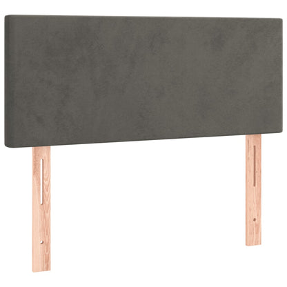 Kontinentalseng Med Madras 90x190 Cm Fløjl Mørkegrå - Billede 6
